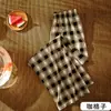 Pantalones de Cuadros para Mujer, Nuevo Estilo Verano 2026, Cintura Alta, Adelgazantes, Pierna Recta, Pantalones de Pierna Ancha Estrecha, Caída Suelta, Pantalones Casuales de Largo Completo