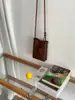Bolso Cruzado Ligero Tejido de Cuero Suave Estilo Coreano Retro para Teléfono Móvil, Bolso Mini Casual Versátil Simple para Caminar para Mujer
