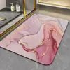 Alfombrilla de Piso para Baño con Patrón de Mármol, Forma Especial de Nube, Terciopelo de Cristal, Lavable, Antideslizante, Secado Rápido, Felpudo