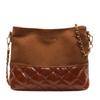 Bolso Femenino Súper Caliente Todo Combinación Bolsa Cubo de Tela Negro Dorado Bolso de Hombro Único con Cadena Bolso de Alta Gama