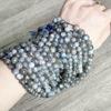 Piedra natural de 6-10 mm, alargada, lima, luz de luna, cuentas redondas sueltas, semiacabadas, pulsera, collar, accesorios de joyería DIY