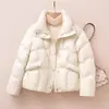Casaco de Inverno Feminino Versátil para Mulheres de Meia-Idade e Idosas, Curto, Leve, Nova Moda Inverno 2026, Petite