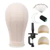 Suporte para Peruca Cabeça de Lona Mannequin Cabeça Molde com Bandeja de Suporte + Alfinetes + Touca de Cabelo Mannequin Modelo Cabeça Base