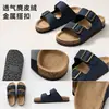 206 novos sapatos femininos, marca da moda, estilosos, casuais, versáteis, chinelos unissex, chinelos Birkenstock retro de sola grossa
