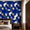 Adesivos Geométricos Minimalistas de Luxo Leve Adesivos de Parede Autoadesivos Decoração de Parede de Fundo para Quarto Próximo à Cama Papel de Parede para Renovação de Móveis