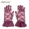 Guantes Cortos de Encaje con Borde de Encaje para Mujer, Modernos, Sexys, Delgados, Transpirables, Protectores Solares, Guantes de Boda, Venta Caliente Transfronteriza