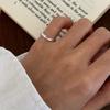 Anillo de cola de plata esterlina S925 Anillo liso para mujer Color libre Uso apilado Combinación versátil Anillo de dedo Abertura ajustable Nicho Exquisito