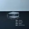 Caixa de Exibição Transparente de Acrílico Quadrada Caixa de Plástico PS para Armazenamento de Espécimes Minerais e Miniaturas com Tampa Caixa de Embalagem à Prova de Poeira