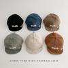 Ins Korean Letter Baby Hat Primavera e Outono Sunshade Cap à prova de vento Outono e Inverno Boné de beisebol quente para meninos e meninas