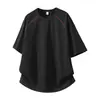 Bestseller de Douyin Sorona Secado Rápido Manga Corta para Hombres y Mujeres Verano Tendencia Marca Pareja Hilo Hasselblad Camiseta de Manga Corta Se Puede Abrir por la Mitad