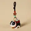 Llavero Colgante Tallado en Madera Hecho a Mano Perro Chai Cachorro Colgante para Bolso Anillo Cadena Sentido Avanzado Regalo