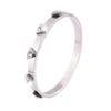 Pulseira de Aço Titânio, Item Quente de Vendas Transfronteiriças, Não Desbota, Pulseira Céu Estrelado para Mulheres, Estilo Europeu e Americano, Pulseira Aberta de Aço Inoxidável Cravejada com Diamantes Redondos