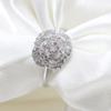 Anillo elegante con forma de rosa blanca con incrustaciones de piedra exquisita de estilo coreano Sun Cloud, anillo para el dedo índice, anillo de mujer, lote mixto