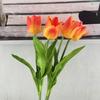 Tulipán de esquina de PU de alta gama con flores artificiales, tacto real, flores falsas para decoración de bodas y salas de estar, accesorios de ramo de comercio exterior