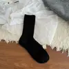 Meias Cinzas para Mulheres, Meias de Cano Médio, Adequadas para Todas as Estações, Meias Brancas de Algodão Estilo Japonês Folgadas para Mulheres, Combinadas com Tênis de Treino Alemães, Meias Longas para Outono