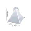 Molde de silicona piramidal bestseller transfronterizo para manualidades, resina de cristal, especímenes de flores secas, molde para adorno de pirámide, venta al por mayor