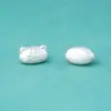Plata Pura 999 Baguette Gato Cuentas Accesorios Pulsera Trenzada Hecha a Mano DIY Gato de la Suerte Joyería de Plata Regalo para Novia