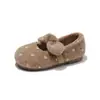 Sapatos Peludos de Bolinhas para Meninas para Uso Externo 2026 Outono/Inverno Novo Estilo Sapatos de Algodão Quentinhos com Pelúcia para Meninas Indoor e Outdoor
