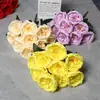 9 Peônias de Austin Decoração de Jardim para Casamento Enfeites Decoração de Interiores Flores Artificiais Adereços para Fotografia Flores Artificiais