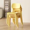 Respaldo de Silla para Mesa de Comedor Silla Moderna Simple Ocio Lujo Ligero Plástico de Gama Alta Taburete Hogar Asiento Blanco Silla de Comedor Altura del Asiento