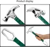 Martelo de Garra Dobrável Ergonômico Profissional Com Pé de Cabra Giratório Aço de Alta Resistência Arrancador de Pregos Chave de Fenda Combinação