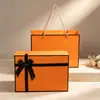 Día de la Madre Nueva Caja de Regalo de Lujo Tapa Cielo y Tierra Lazo Caja de Regalo Acompañante Creativa Caja de Regalo con LOGOTIPO