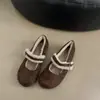2026 Nuevo Estilo Brisa Suave de Noche Zapatos de Felpa Mary Jane para Mujer, Zapatos de Felpa Birkenstock de Nicho Otoño e Invierno, Zapatos de Vestir, Zapatos Peludos