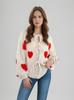Otoño e Invierno Nuevo Europeo y Americano Transfronterizo Bordado Amor Suéter para Mujer Chaqueta con Tirantes Moda Combinable Comercio Exterior Tejido para Mujer
