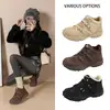 Zapatos Deportivos de Felpa para Mujer Invierno Nuevo Estilo Versión Coreana Ins Estudiante Femenina Aumentadores de Altura Zapatos de Plataforma Casuales C9022