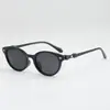 Gafas de sol vintage de montura redonda pequeña, Gafas de sol de montura negra de alta gama, Gafas de sol estilo retro americano Hong Kong, Estilo de nicho que te hace lucir más delgado