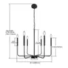 Candelabro Moderno Minimalista de Hierro Forjado de Lujo Ligero Estilo Americano para Sala de Estar, Comedor, Dormitorio, Estudio, Casa de Campo e Iluminación Única Estilo Vela