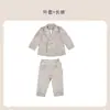 Traje formal de un año para bebé niño, estilo británico de primavera y otoño, guapo, para paje de boda, fiesta de cumpleaños infantil