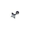 Clavo de Hueso de Oreja Meteorito Dayday Brillante s925 Uña de Tremella Cuatro Estrellas Zirconia Mini Pequeño Exquisito Clavo de Oreja Femenino
