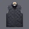 Colete transfronteiriço masculino de lã de cordeiro para outono e inverno, jaqueta acolchoada de algodão ultrassônica quente, colete casual para pais