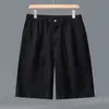 Novedad de Verano Estilo Puro Lino Pantalones Cortos para Hombre, Pantalones Casuales de Lino de Cinco Puntos, Pantalones Cortos Casuales de Lino Transpirables para la Playa, Sueltos y Delgados