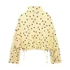 Venta al por mayor Primavera 2026 Nueva Ropa para Mujer Estilo Europeo y Americano Diseño de Cordón de Puntos Chaqueta Holgada 26152