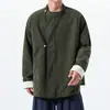 Outono/Inverno 2026 Novo Estilo Chinês Estilo Antigo Dinastia Wei e Jin Reversível Hanfu Estilo Chinês Masculino Roupão da Dinastia Ming com Cardigã Abotoado