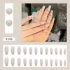 Uñas Postizas Virales de Moda 24 Piezas Estilo Francés Nuevas Uñas Postizas Degradadas