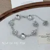 Pulseira de Contas de Floco de Neve Transparente Gelo, Novo Estilo Outono e Inverno, Exquisita, Simples, Fashion, de Alta Qualidade, Exquisita e Versátil para Mulheres