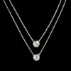 Colar com Pingente Redondo Simples de Bolha em Prata de Lei S925 Colar de Clavícula Moissanite Acessível de Luxo Simples Transfronteiriço Uma Gota de Lágrimas