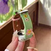 Correa Ancha de Cuero Floral Multicolor Retro Adecuada para Apple Watch iWatch 12ª Generación 11/10