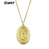 WT-MN988 Personalidad Moda Ovalada Clásico Europeo y Americano Retro Religioso Colgante Cadena Regalo para Amigos Joyería