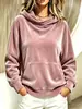Sudadera con capucha de manga larga, color liso, informal, holgada, nueva para otoño e invierno, moda transfronteriza europea y americana de Amazon