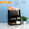 Portavasos de Papel Acrílico Caja de Almacenamiento para Tapas y Popotes Tienda de Café y Té con Leche Bar Estante de Almacenamiento para Suministros Desechables Comercial