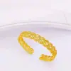 Pulsera Abierta de Oro Arena Cobre Dorado Chapado Oreja de Trigo Hueca para Mujer de Gama Alta Elegante Venta al por Mayor Transfronteriza en Vivo