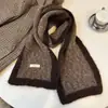 Bufanda tejida suave y acogedora de estilo coreano para mujer, engrosada y cálida para el invierno, calentador de cuello versátil para estudiantes y parejas