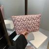 Moda Estilo Coreano Casual Suave Cara Estilo Occidental Moda Texchy Gran Capacidad Otoño 2024 Bolsita Cuadrada Pequeña Bordada a Cuadros para Mujer