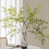 Bambú Nandina Artificial de Tres Ramas de 110 cm, Planta Verde para Paisajismo, Decoración de Suelo Estilo Bosque, Decoración de Escritorio de Casa, Hotel