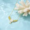 Colar Banhado a Ouro Cobre Zircônia Cúbica Incrustada Anel Duplo Incrustado com Diamante Corrente para Clavícula Feminina de Luxo Leve Design de Nicho Ins Simples Temperamento Joias de Prata