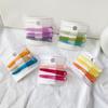 Paquete de 3 Horquillas de Color Jalea Degradado Simples Combinables Clip para Flequillo Clip de Posicionamiento Horquilla Cosmética Clip Lateral Accesorios para el Cabello para Mujer